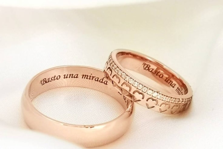 Anillos de oro 14k para bodas