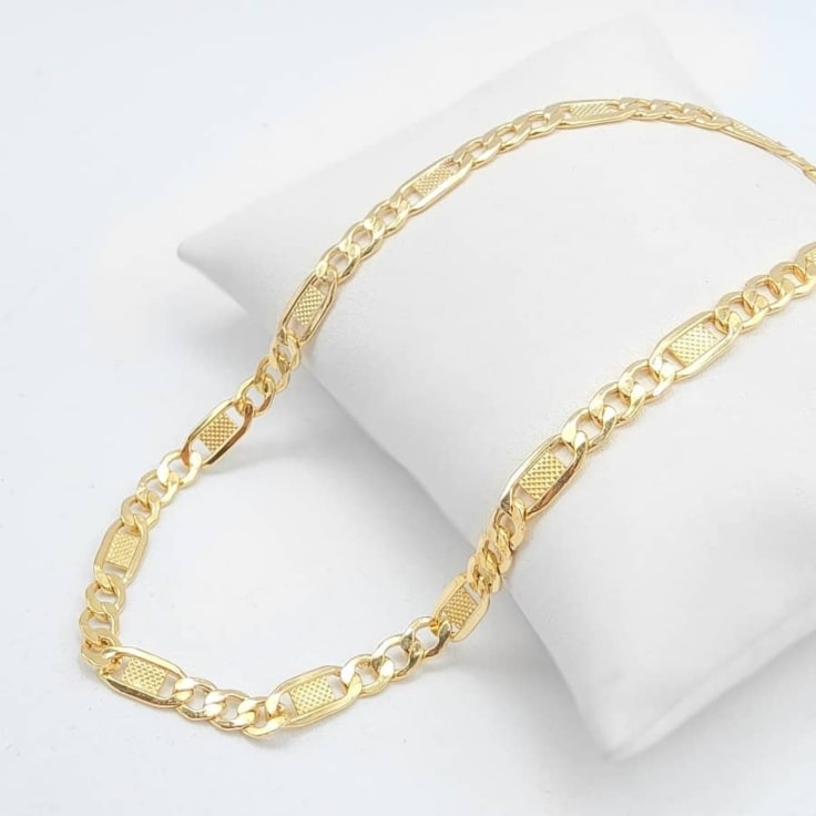 Cruz 14K Gold Plated Crucifix Chain Necklace – Unisex Moda Fina Regalo Para Hombre