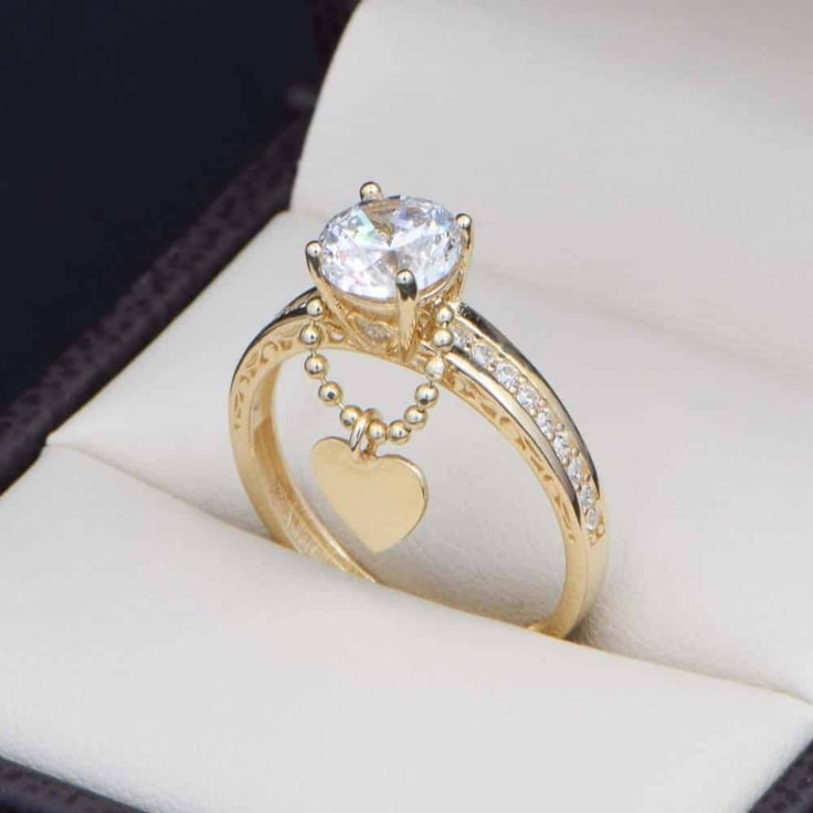 Anillos de compromiso oro 14k